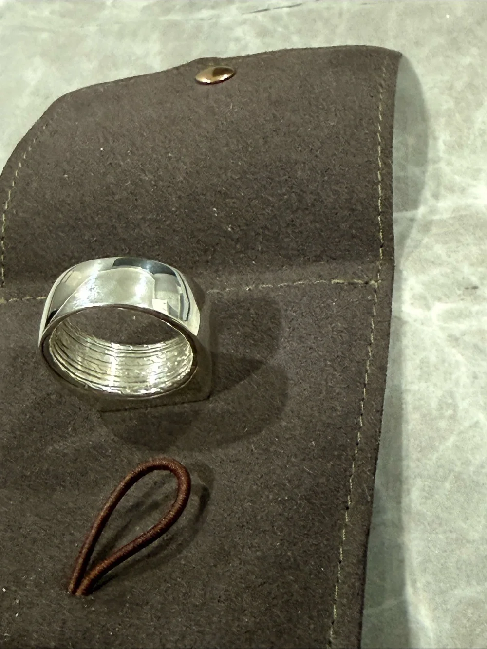 John Hardy Sterling Silver Ring with Black Onyx Rectangle Size 10